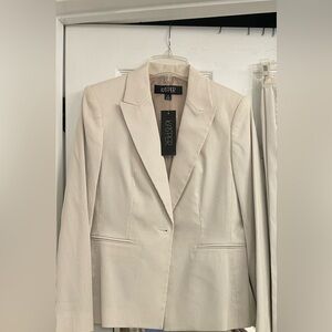 Kapse palm springs taupe multi two piece, straight leg pants and jacket.